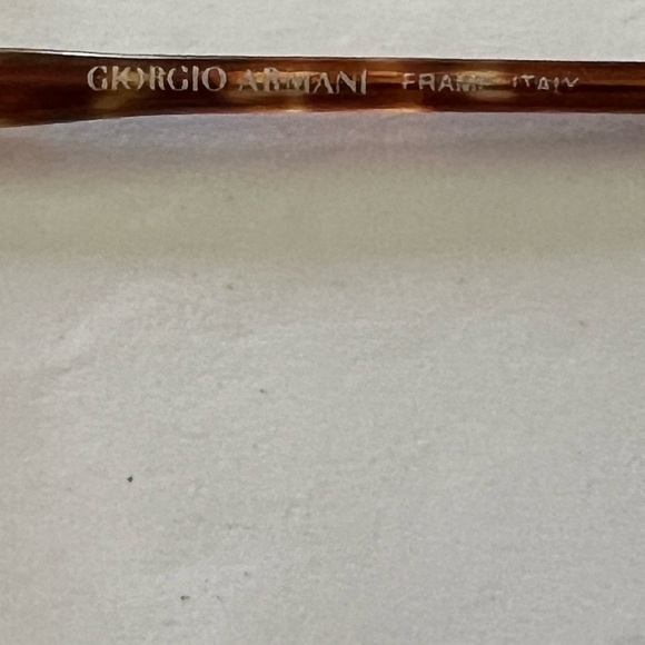 Giorgio Armani wire rim & tortoise shell frames w/glass case - Picture 5 of 17